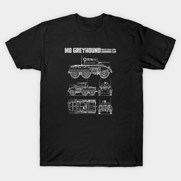 M8 GREYHOUND ARMORED CAR T-Shirt by theanomalius_merch